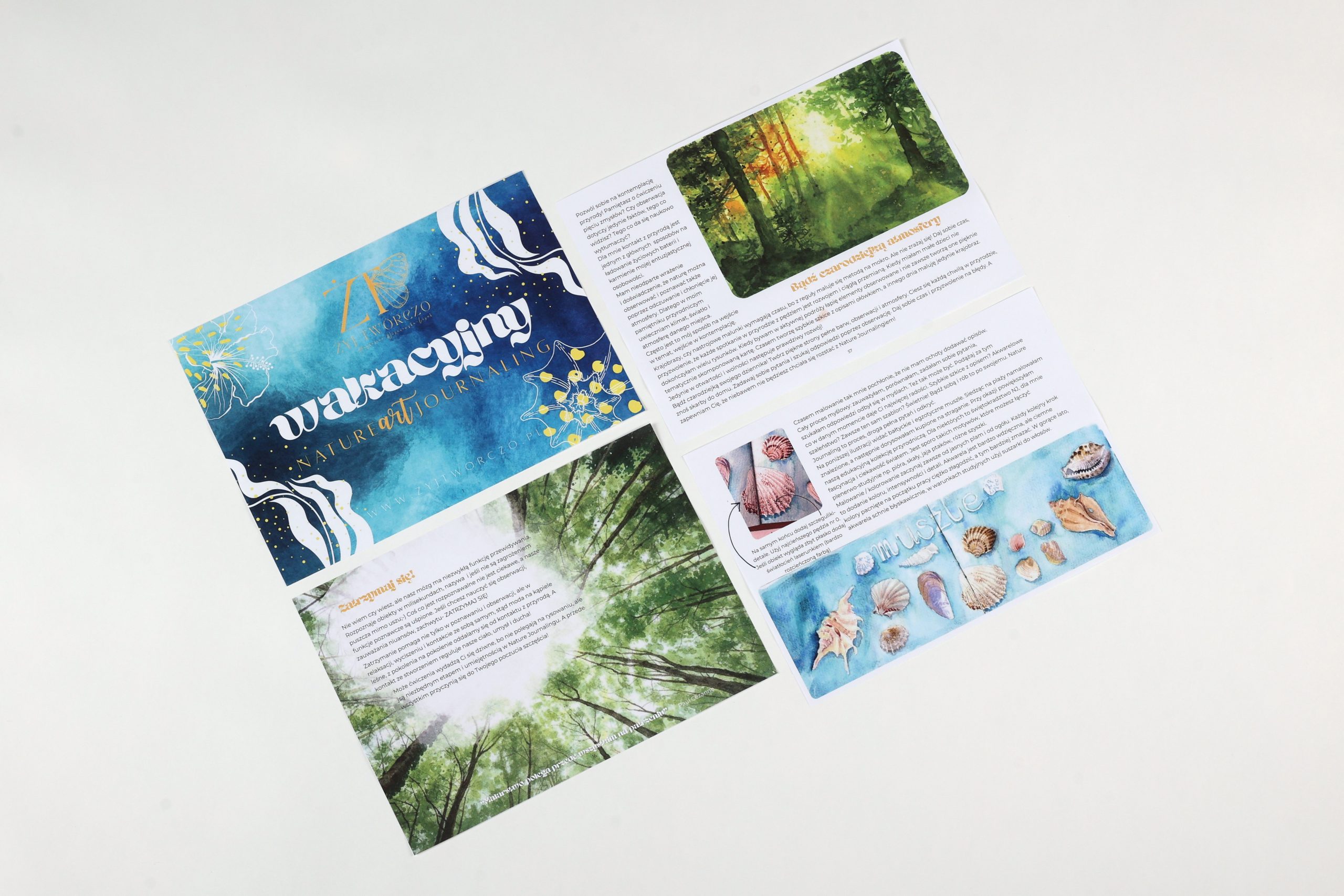 Workbook- karty pracy- wakacyjny Nature Art Journaling - obrazek 2